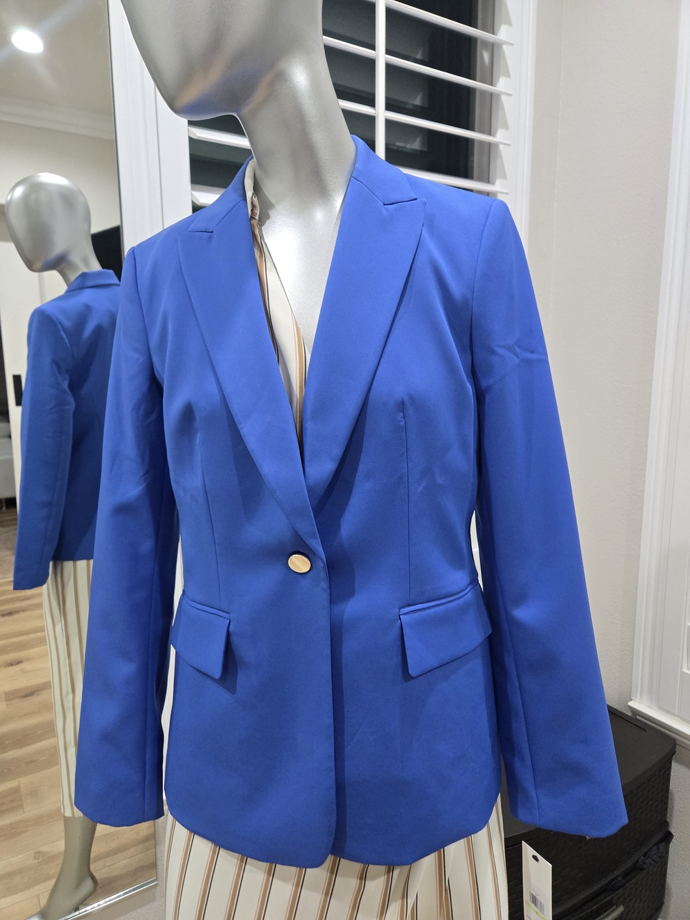 Calvin Klein Royal Blue Single-Button Blazer, Brand New W/ Tag